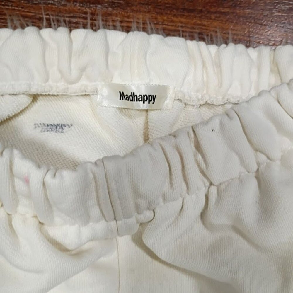 Madhappy Off White Sweatpants XS With Colorful Logo Elastic Waistband - Picture 3 of 10